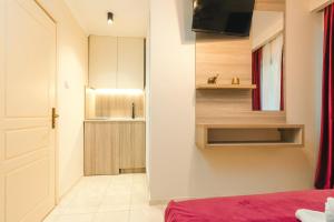 Rúm í herbergi á Apartments Ada Bojana