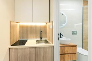 Baðherbergi á Apartments Ada Bojana