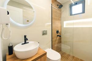 Baðherbergi á Apartments Ada Bojana