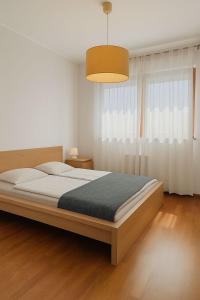 Posteľ alebo postele v izbe v ubytovaní Mercury two-bedroom apartment & parking