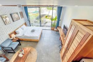 Posezení v ubytování 503MSNK Luxe Studio with Balcony and Kitchen