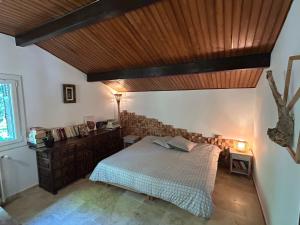 Ένα ή περισσότερα κρεβάτια σε δωμάτιο στο Chalet Airaudi