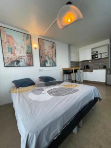 Eldhús eða eldhúskrókur á PENTHOUSE SEASIDE 10 MIN port, croisière et aéroport