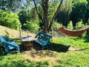 Ein Garten an der Unterkunft River side SVANETI