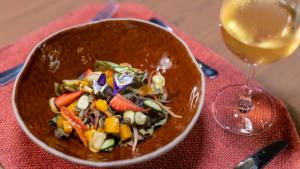 Cibo presso il campeggio di lusso o nelle vicinanze