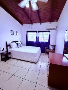 Tempat tidur dalam kamar di Caribbean Breeze