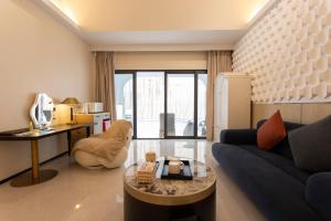 Istumisnurk majutusasutuses YUSU Hotel 羽宿酒店