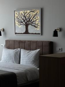 Postel nebo postele na pokoji v ubytování Aura