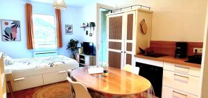 Kuchyň nebo kuchyňský kout v ubytování Studio au calme vue montagne "Petit Tibet" + 4 fotografie