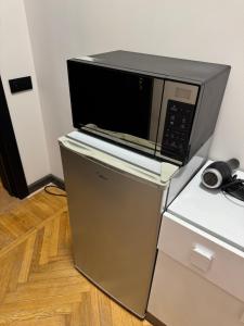 Kuchyň nebo kuchyňský kout v ubytování Ninoshvili str Apartments