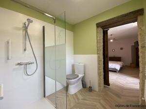 Koupelna v ubytování Gîte familial de charme pour 13 pers. avec cheminée historique, terrasse, jardin et 3 salles d'eau. - FR-1-497-209 + 28 fotografií