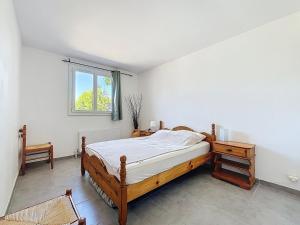 Posteľ alebo postele v izbe v ubytovaní Villa plain pied 7 pers., jardin, parking, à 10 min plage - Palavas - FR-1-715-50