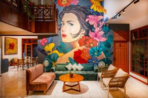 Ruang duduk di Huma Yogyakarta Hostel