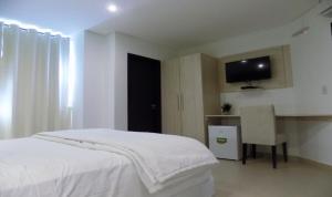 Télévision ou salle de divertissement dans l'établissement Danieri Asunción Hotel
