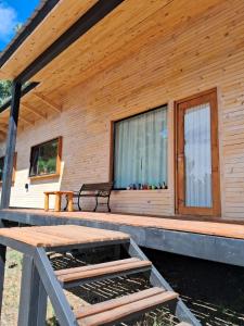 Balkón nebo terasa v ubytování Cabaña Aida Epuyén