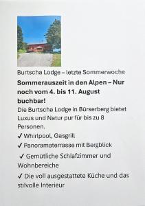 Kép Burtscha Lodge szállásáról Bürserbergben a galériában