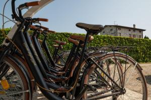 a group of bikes parked next to each other at Villa Corte Degli Dei in Lucca