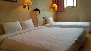 Letto o letti in una camera di Empire Hotel