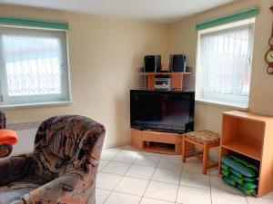 TV a/nebo společenská místnost v ubytování Ferienwohnung Elfi + 8 fotografií