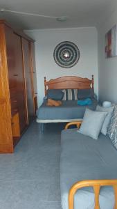 Postel nebo postele na pokoji v ubytování Acogedor Apartamento en Playa San Marcos, Icod de los Vinos