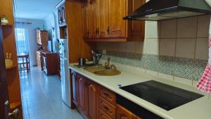 Kuchyň nebo kuchyňský kout v ubytování Acogedor Apartamento en Playa San Marcos, Icod de los Vinos