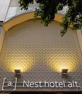 a building with the words la t nest hotel art at Nesthotel alt Kawasaki Station in Kawasaki
