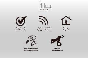 a set of icons on the topic of fast food andoverty at BnBNova - 1BR - Holborn & Central London - The Museum in London