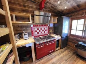 Dapur atau dapur kecil di Chalet d'alpage avec vue incroyable