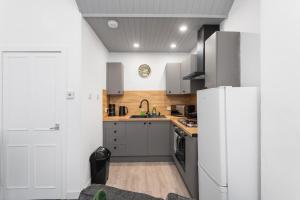 Η κουζίνα ή μικρή κουζίνα στο Sleek Canalside Stay in Edinburgh