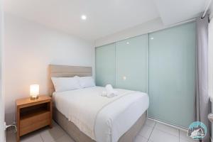 Ένα ή περισσότερα κρεβάτια σε δωμάτιο στο Spacious 3 Beds House with Parking in Fairfield