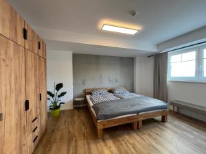 Postel nebo postele na pokoji v ubytování Wohnglück Nentershausen