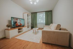 Televisyen dan/atau pusat hiburan di Luxury Apartment of Suceava