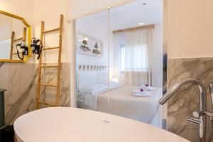 Koupelna v ubytování Hotel Palau