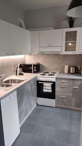 Η κουζίνα ή μικρή κουζίνα στο Apartament Säärijarventie 22