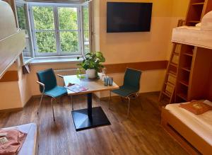 Junges Hotel Tulln - NÖ Jugendherbergswerk的电视和/或娱乐中心