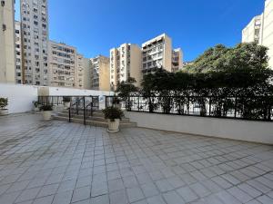 Balkoni atau teres di Charme e Conforto em Copacabana