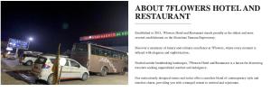 a page of a website with a picture of a bus and a car at 7 Flowers Hotel and Restaurant in Vrindāvan