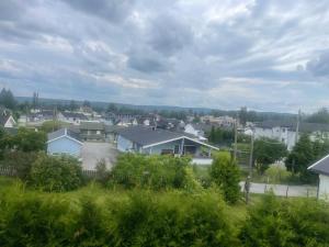 a view of a town with houses and trees at Senator appartment with 3 bedrooms near Oslo Airport in Råholt