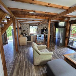 Χώρος καθιστικού στο Sunrise House Sianożęty