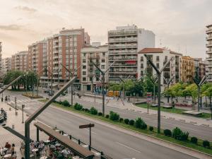 a street in a city with tall buildings at Piso GV 65 in Logroño