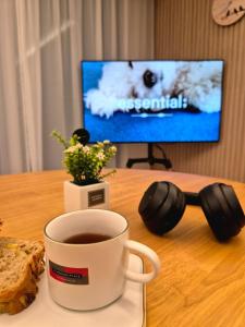 TV a/nebo společenská místnost v ubytování Hi Cloud 김포공항