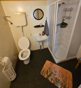 Koupelna v ubytování Apartmány u Mravence
