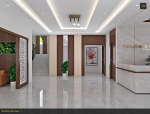 a lobby with a vancouver institution sign on the wall at The Vacation Inn Hotel & Resort in Bāndarban