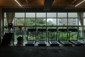 Fitness centrum a/nebo fitness zařízení v ubytování Vengastay