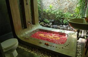 a bathroom with a bath tub with a sink at Villa Sisi in Temukus