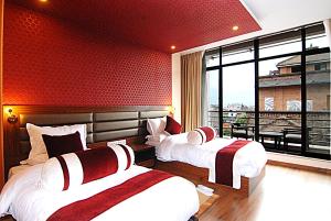 Katil atau katil-katil dalam bilik di The Address Kathmandu Hotel