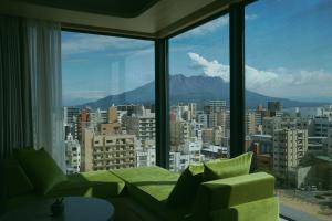 En generel udsigt til bjerge eller udsigt til bjerge taget fra hotellet