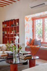 Χώρος καθιστικού στο Namli Haus Jaipur