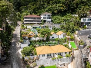 an aerial view of a house at Baan Saint-Tropez Seaview Villas Kata Beach in Kata Beach