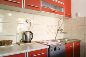 Kuchyň nebo kuchyňský kout v ubytování Apartman Pajo Gabela street